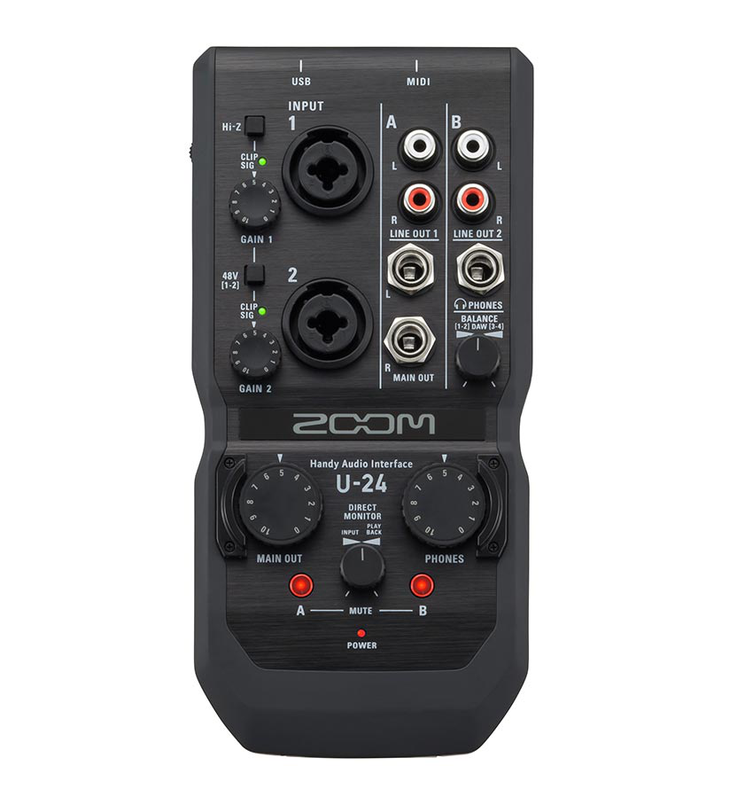 Zoom U 24 mobiele audio interface