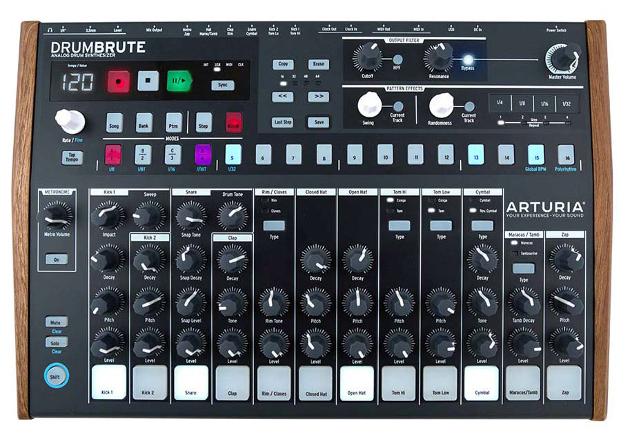 Arturia DrumBrute analoge drumcomputer