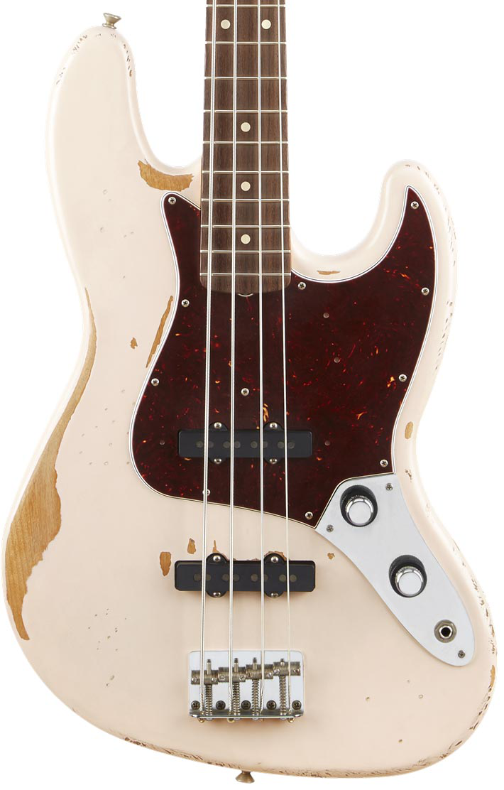 Fender Flea Jazz Bass RW Roadworn Shell Pink