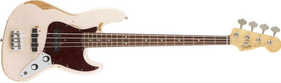 Fender Flea Jazz Bass RW Roadworn Shell Pink