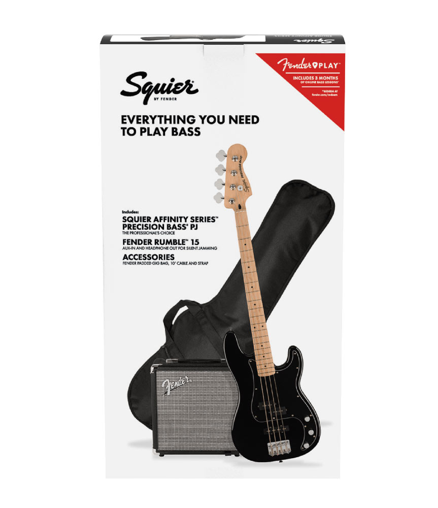 Squier Affinity Series Precision Bass PJ Pack Black