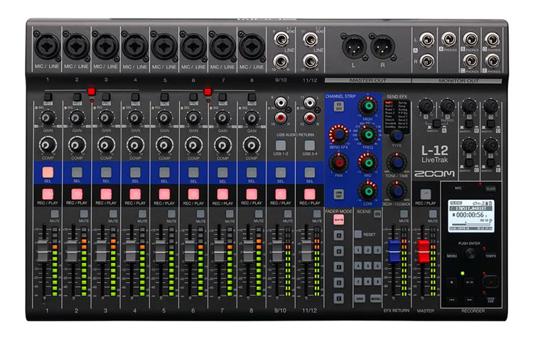 Zoom LiveTrak L-12 digitale mixer Recorder