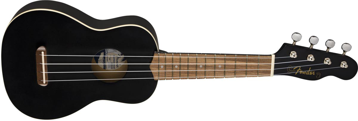 Fender Venice soprano Ukulele black