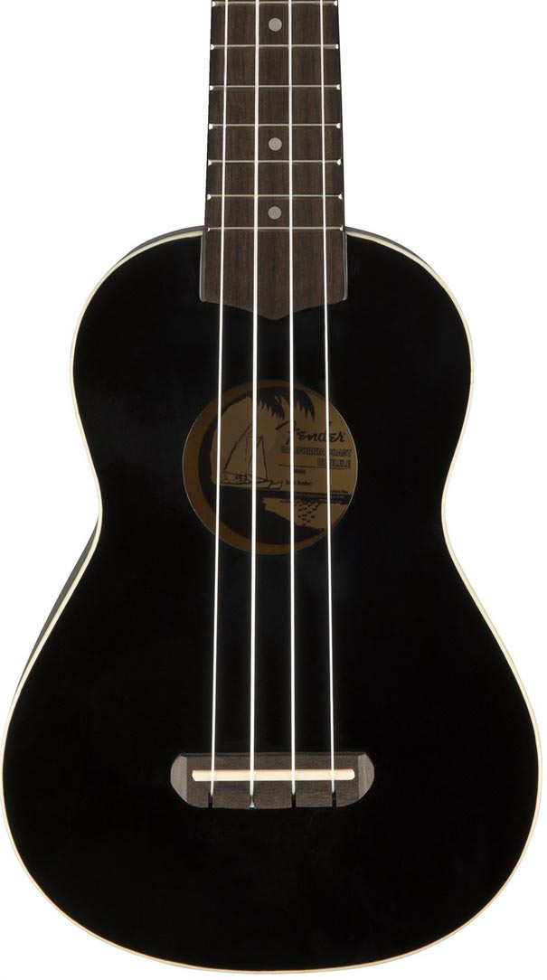 Fender Venice soprano Ukulele black