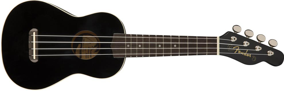 Fender Venice soprano Ukulele black