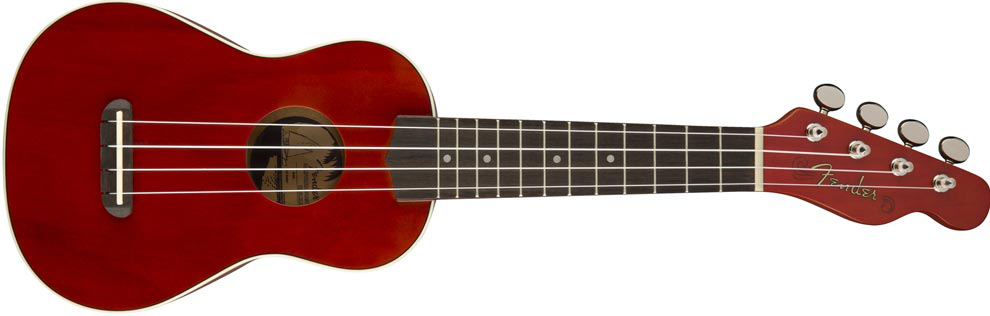 Fender Venice soprano Ukulele Cherry