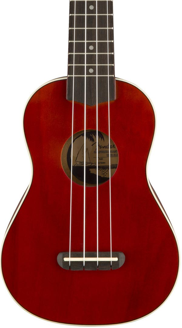 Fender Venice soprano Ukulele Cherry