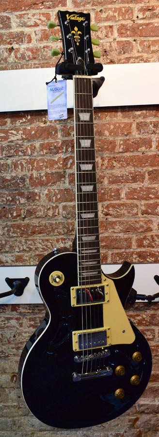 Vintage V100BLK Black Les Paul