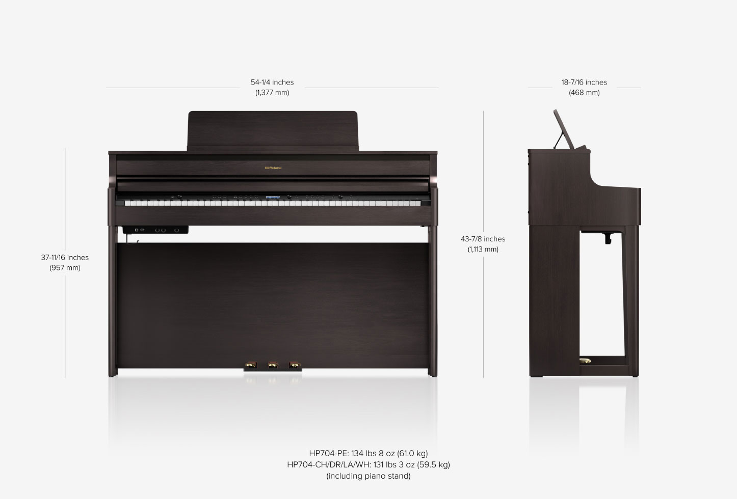 Roland HP704 CH Digitale Home Piano