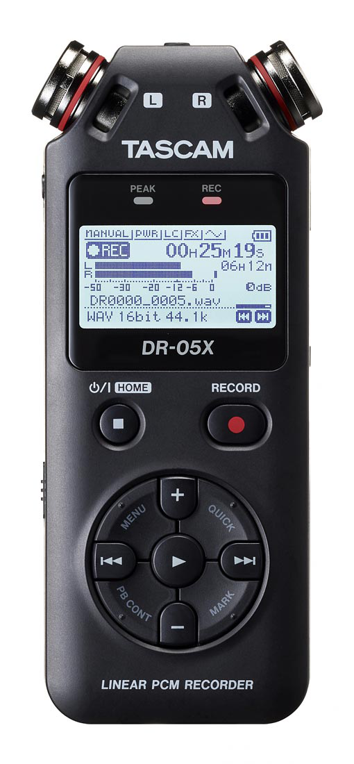 Tascam DR-05X stereo handheld recorder en USB interface