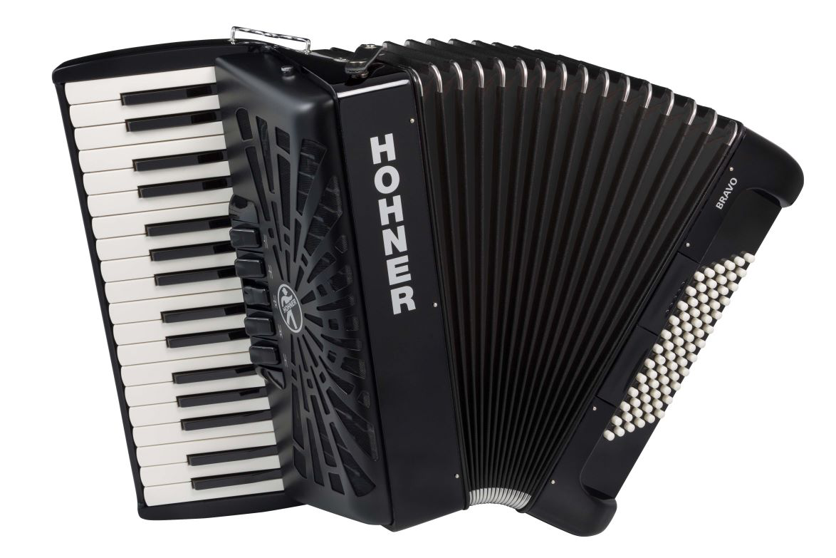 Hohner Bravo III 72 Silent Key Zwart accordeon