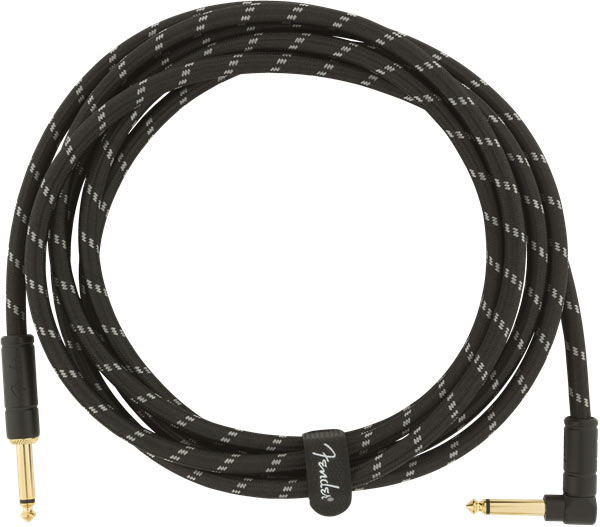 Fender Deluxe Series Instrument Cable 3 meter Straight/Angle BK