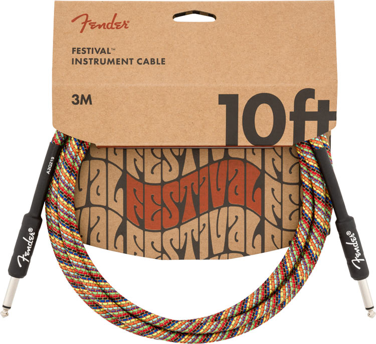 Fender Festival Rainbow 3 meter Instrumentkabel