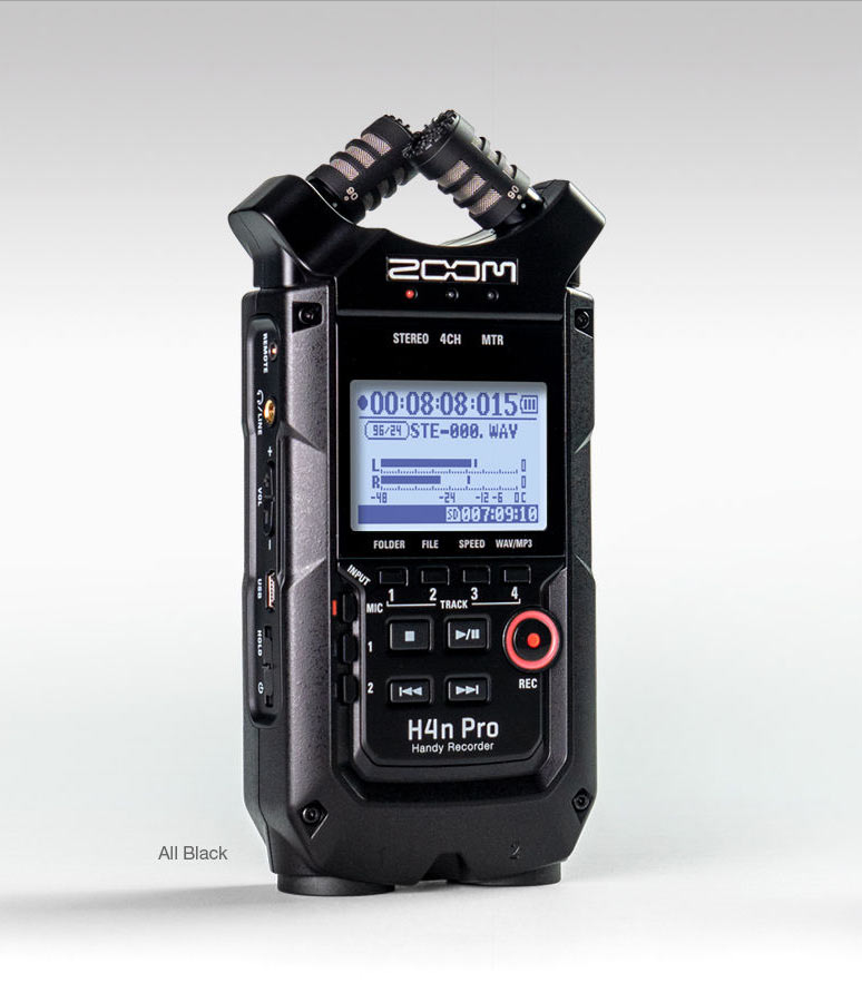 Zoom H4n Pro All Black Handy recorder