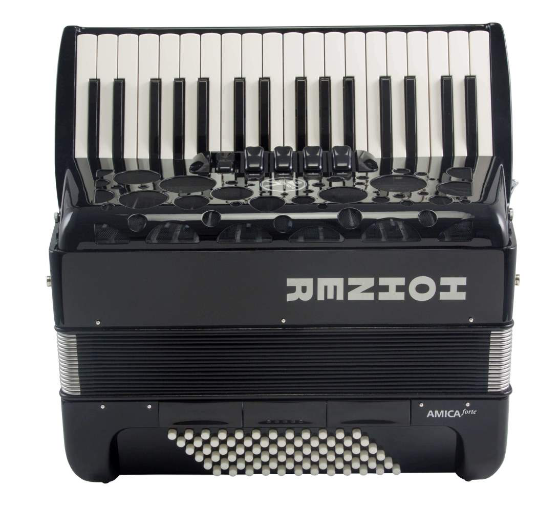 Hohner Amica Forte 72Bas zwart silent