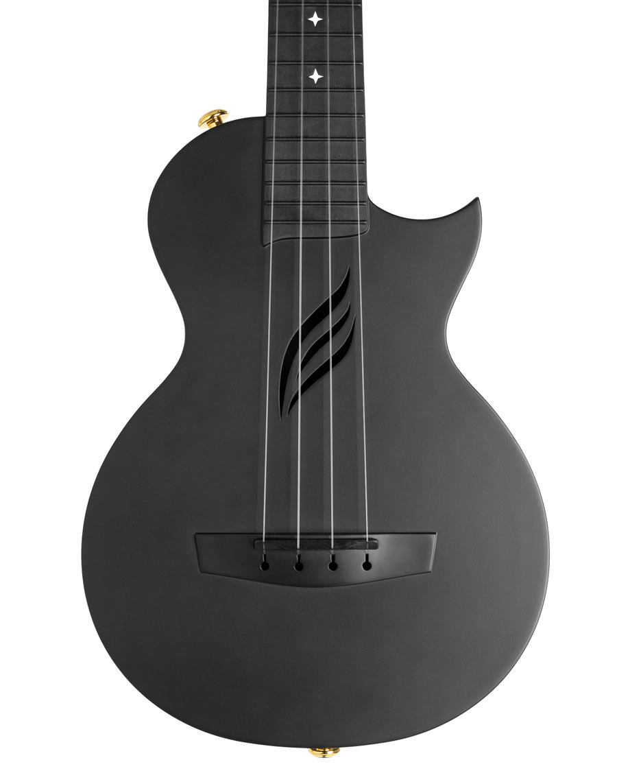 Cascha Carbon Ukulele zwart