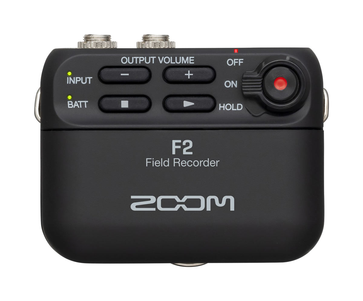 Zoom F2 recorder met dasspeld microfoon