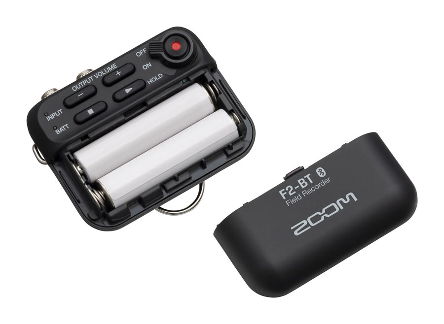 Zoom F2 recorder met dasspeld microfoon