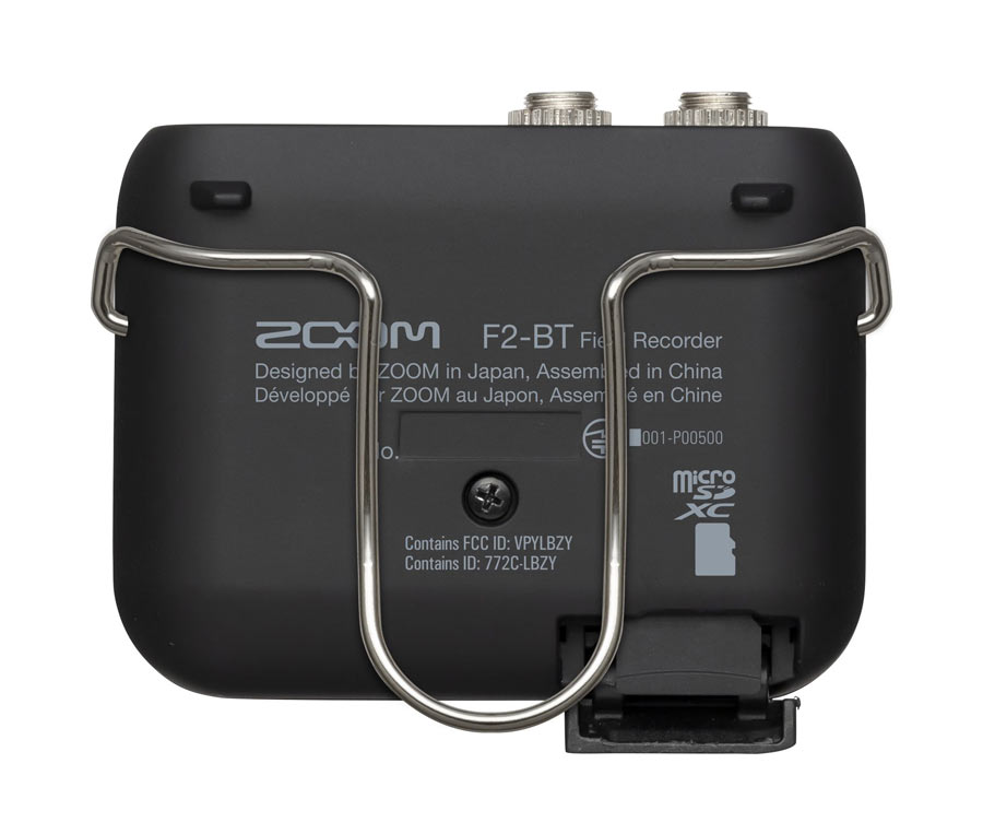 Zoom F2 recorder met dasspeld microfoon