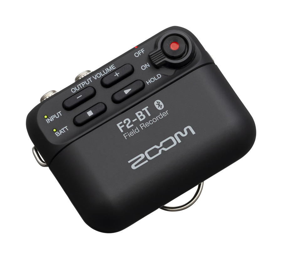 Zoom F2-BT recorder met dasspeld microfoon