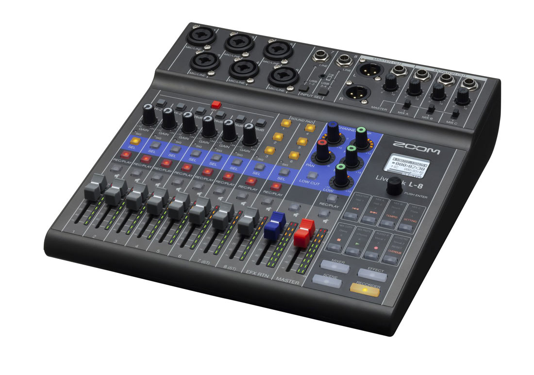 Zoom  LiveTrak L-8 digitale mixer Recording