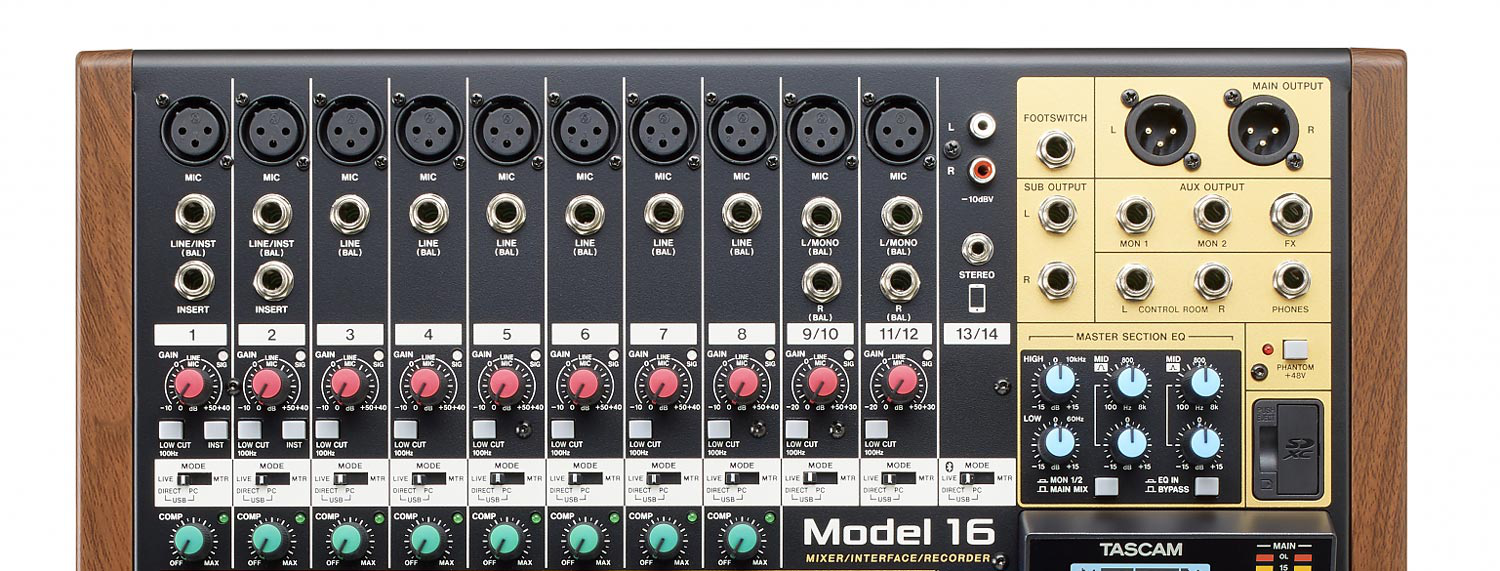 Tascam Model 16 mixer/interface