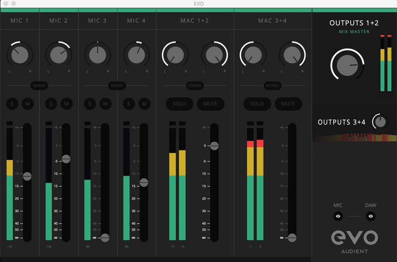 EVO Audient 8 4in / 4out Audio Interface