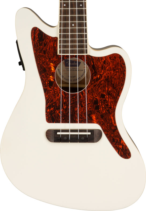 Fender Fullerton Jazzmaster Uke Olympic White