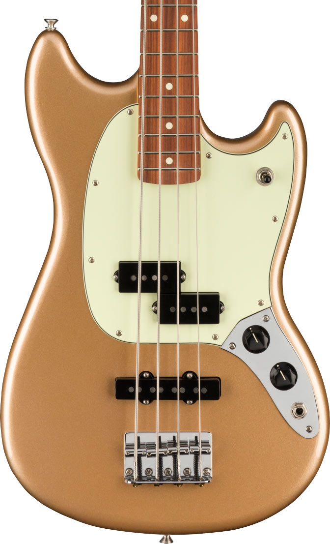 Fender Player Mustang Bass PJ PF Firemist Gold