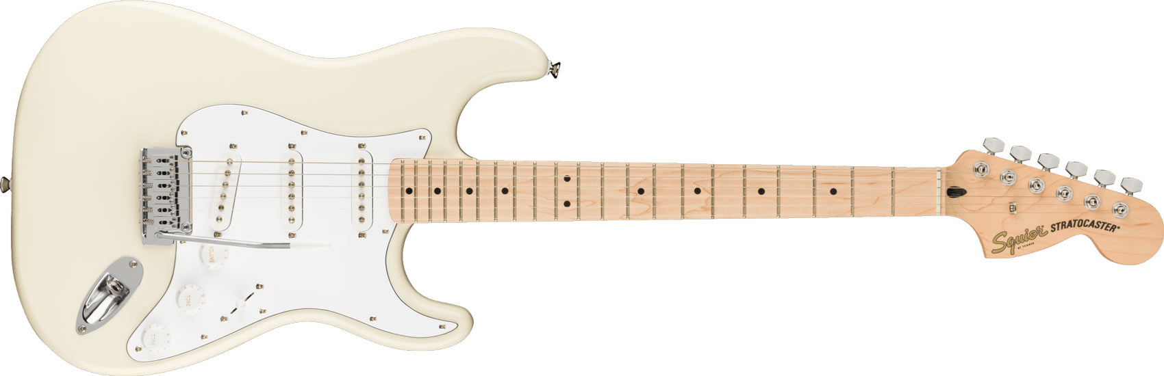 Squier Affinity Stratocaster MN White Pickguard Olympic White