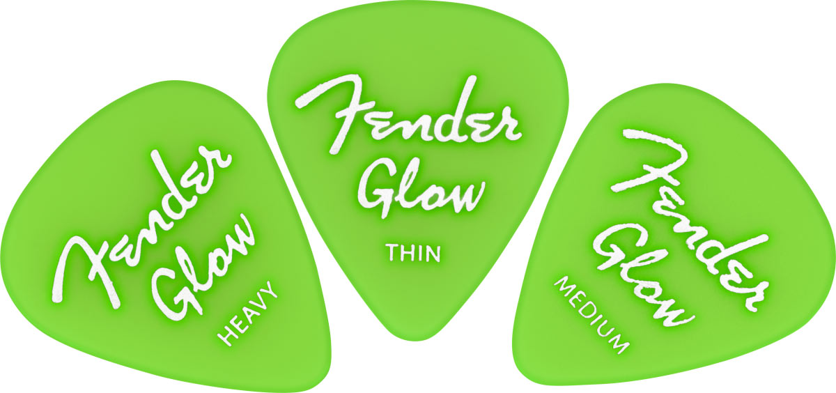 Fender Glow In The Dark 351 Picks 12-Pack