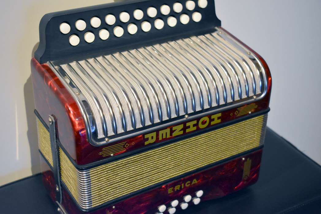 Hohner Erica diatonische accordeon trekzak