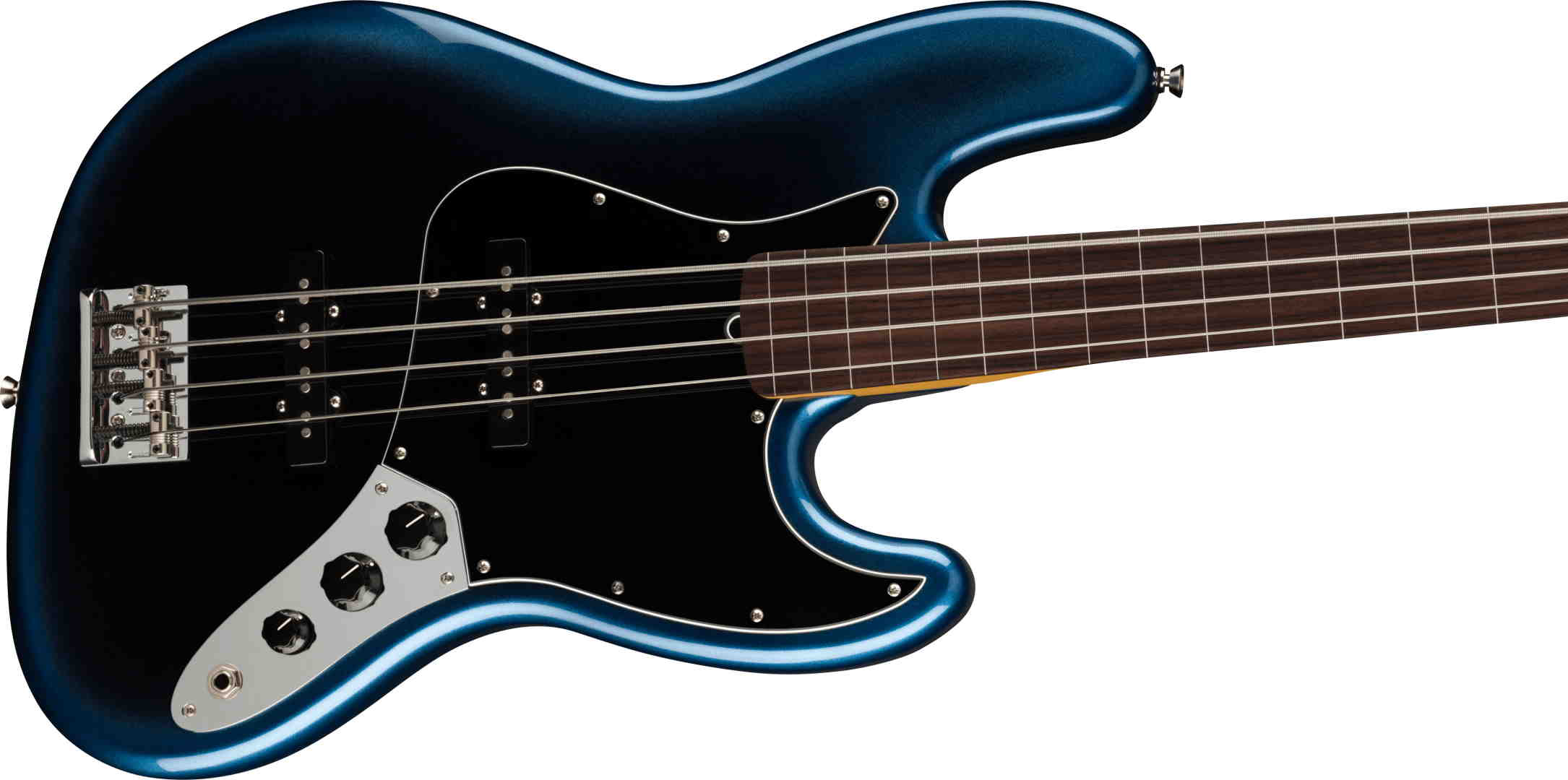 Fender American Professional II Jazz Bass RW Fretless DN Gitaar + koffer