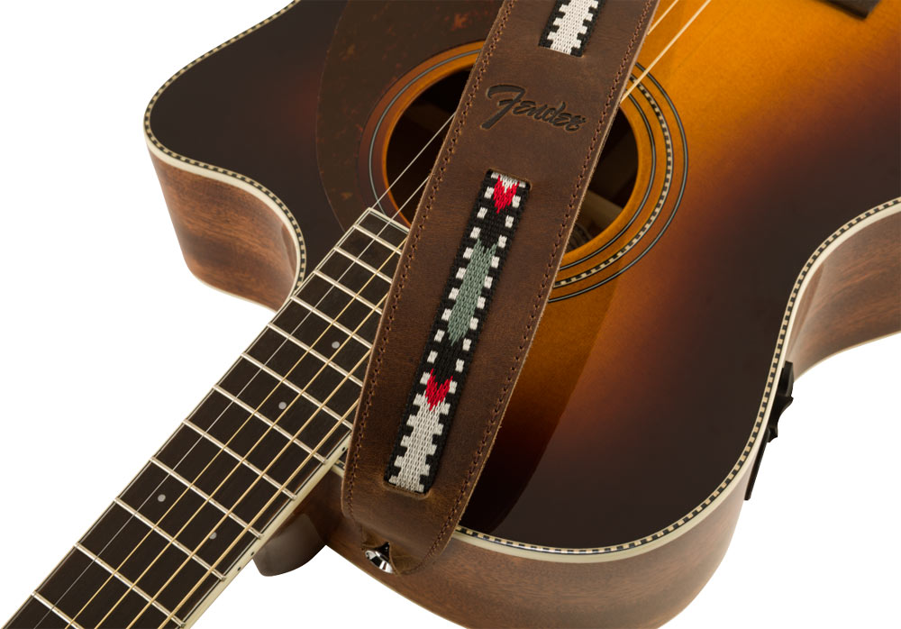 Fender Paramount Acoustic Leather Strap Brown