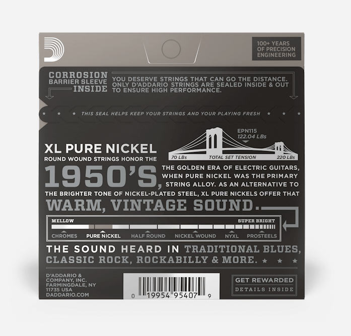 D'addario EPN115 11-48 Pure Nickel