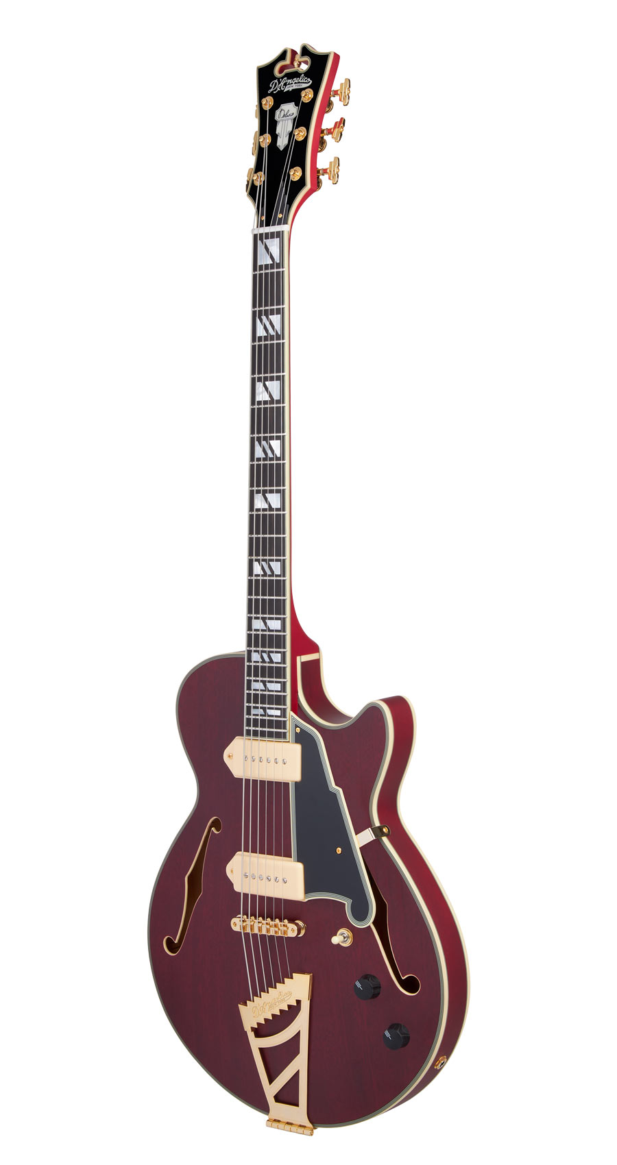 DAngelico Deluxe SS Baritone Satin Trans Wine