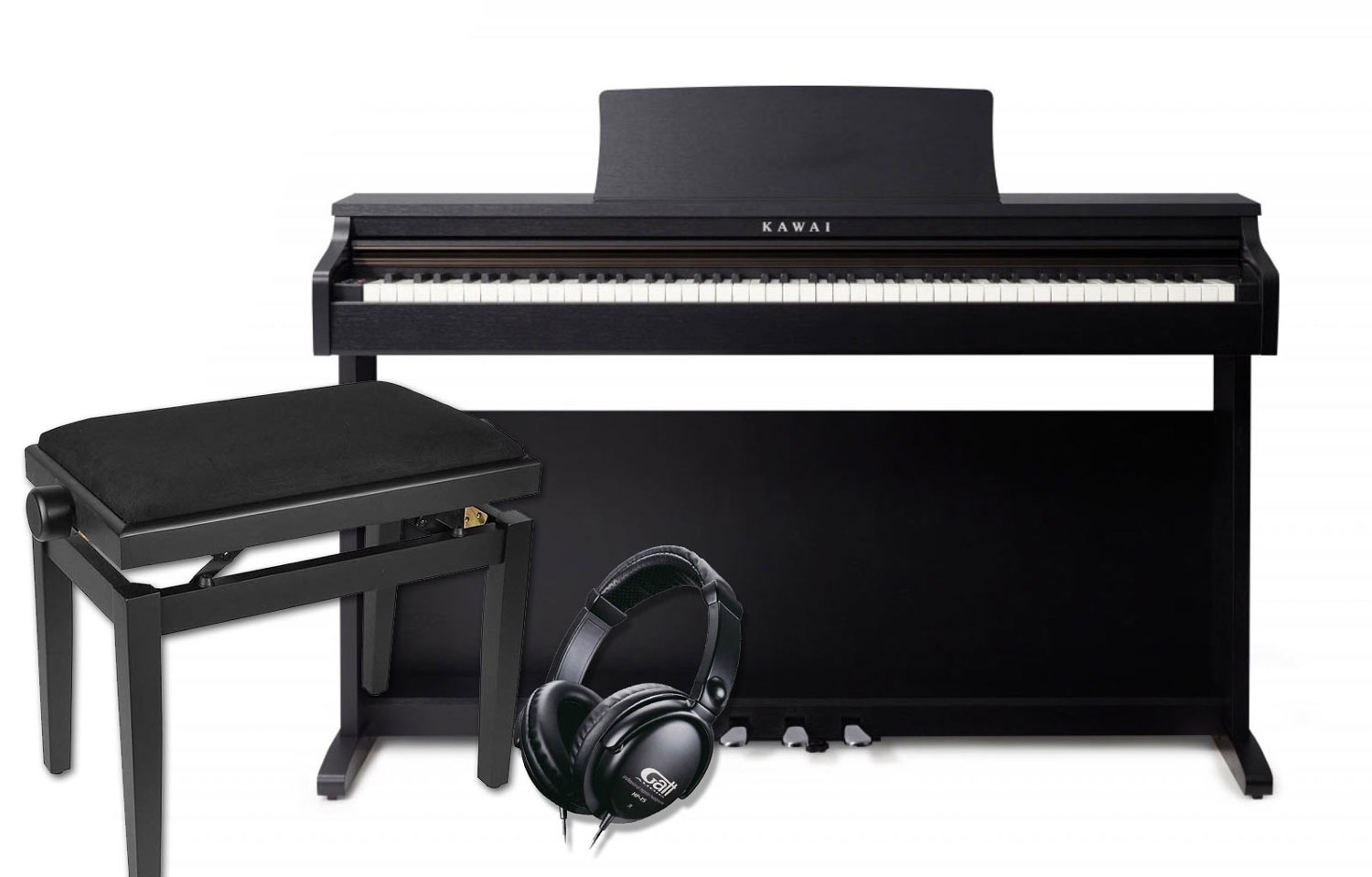 Kawai KDP120B SET met luxe Pianobank en hoofdtelefoon