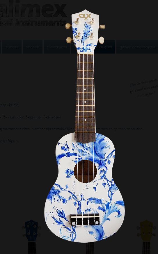 CLX Delft's Blue sopraan ukulele