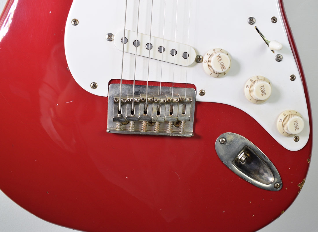 Del-Tone 50s S-style Hard Tail Dakota Red