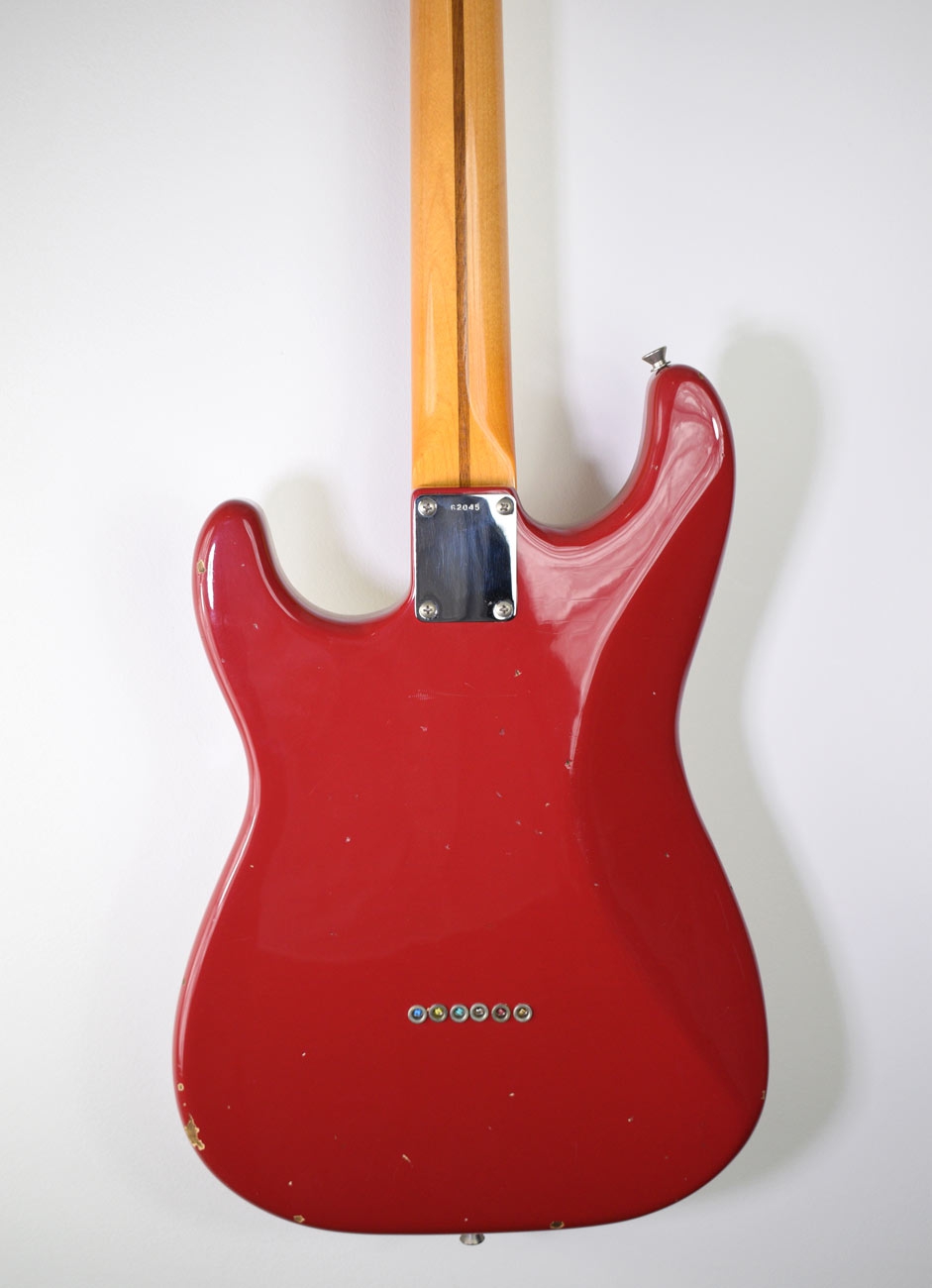 Del-Tone 50s S-style Hard Tail Dakota Red