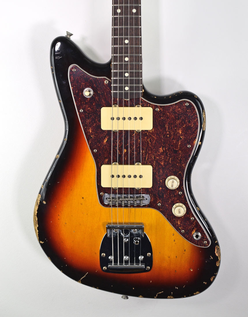 Del-Tone JM-style 3-tone Sunburst Heavy Aging