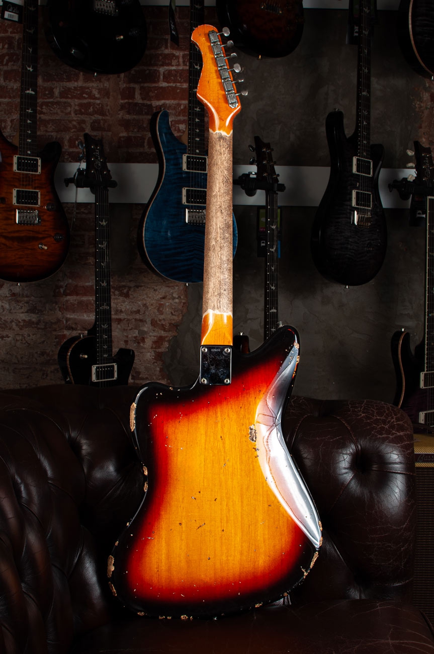 Del-Tone JM-style 3-tone Sunburst Heavy Aging