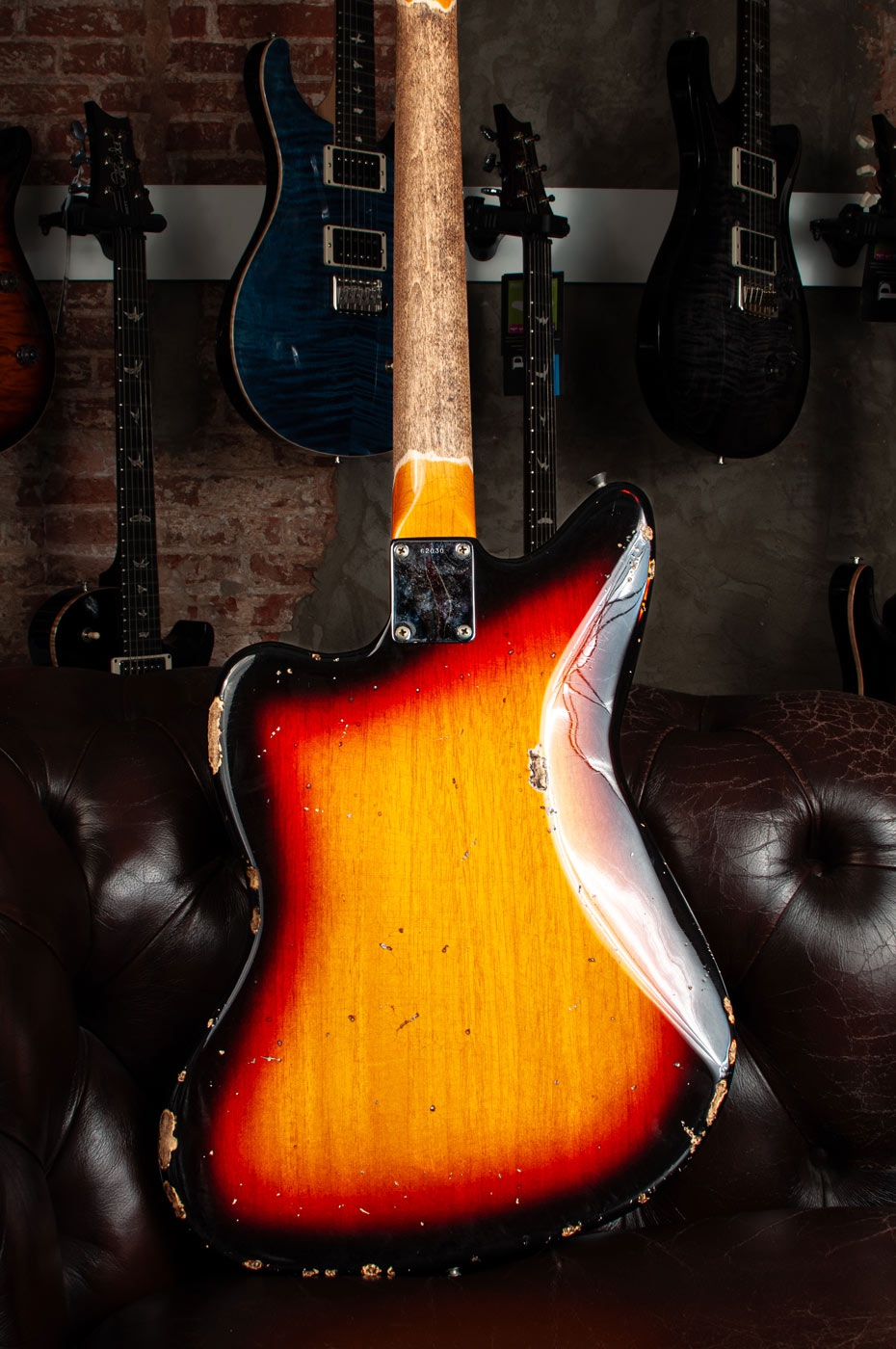 Del-Tone JM-style 3-tone Sunburst Heavy Aging