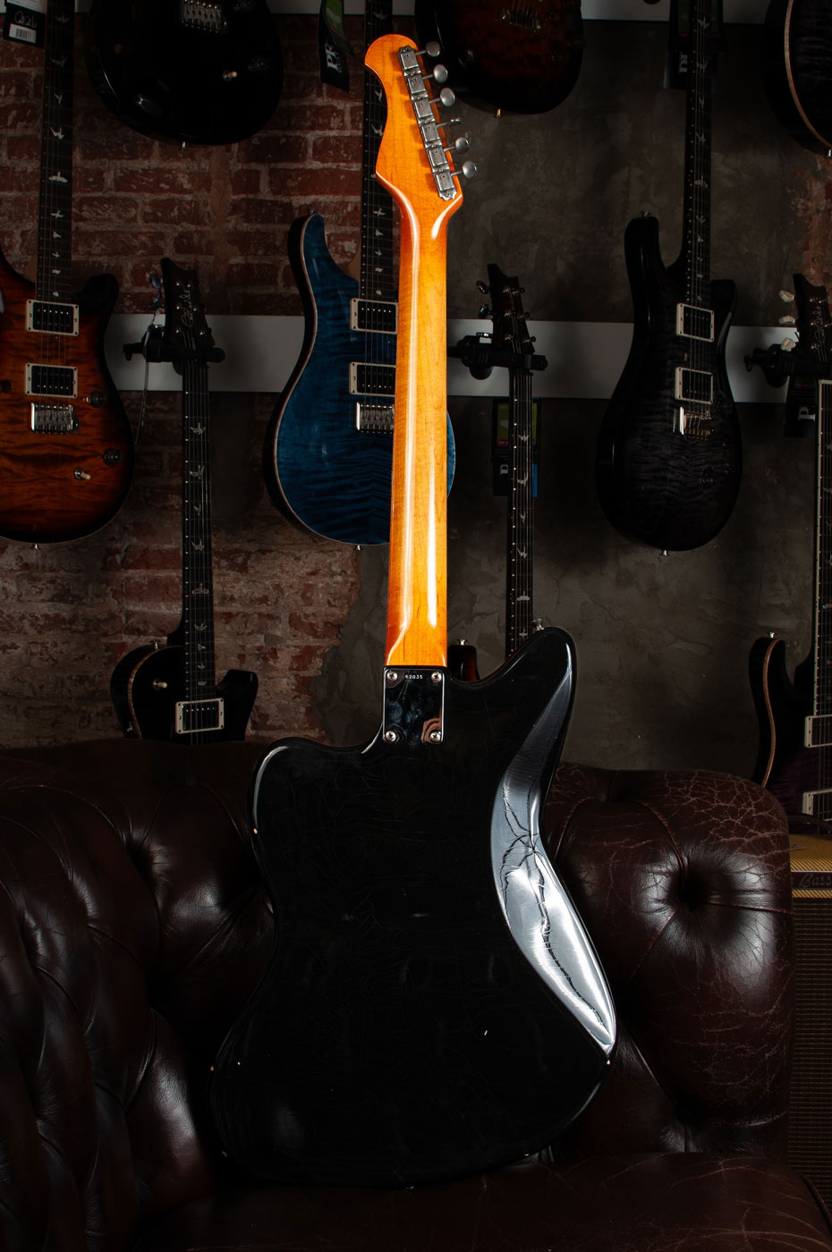 Del-Tone JM-style Black matching headstock