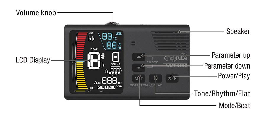 Cherub WMT565C oplaadbare desktop 4 in 1 tuner