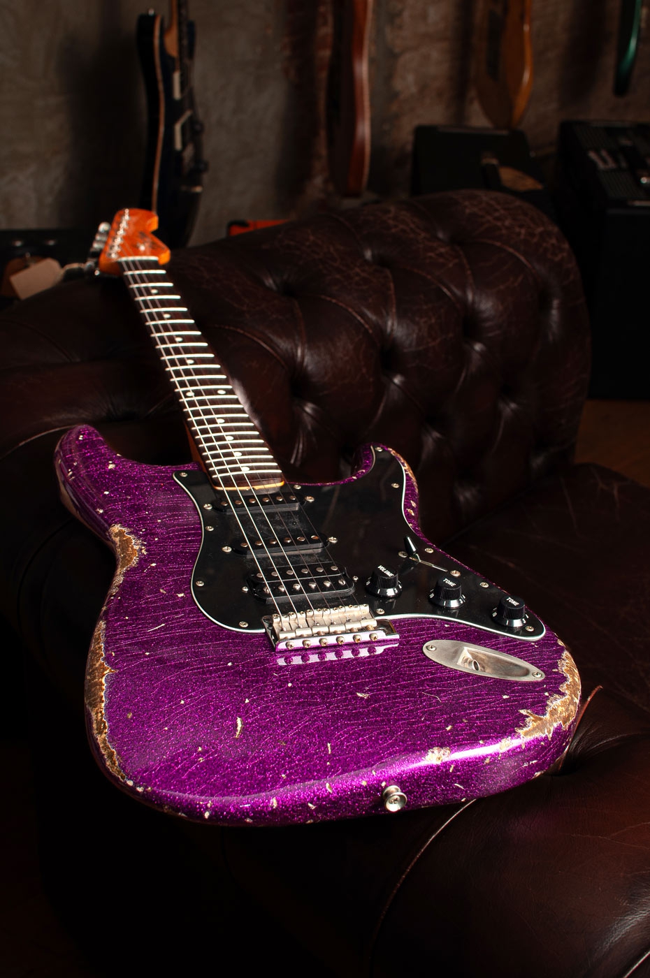 Del-Tone 60s S-style HSS Purple Haze Sparkle