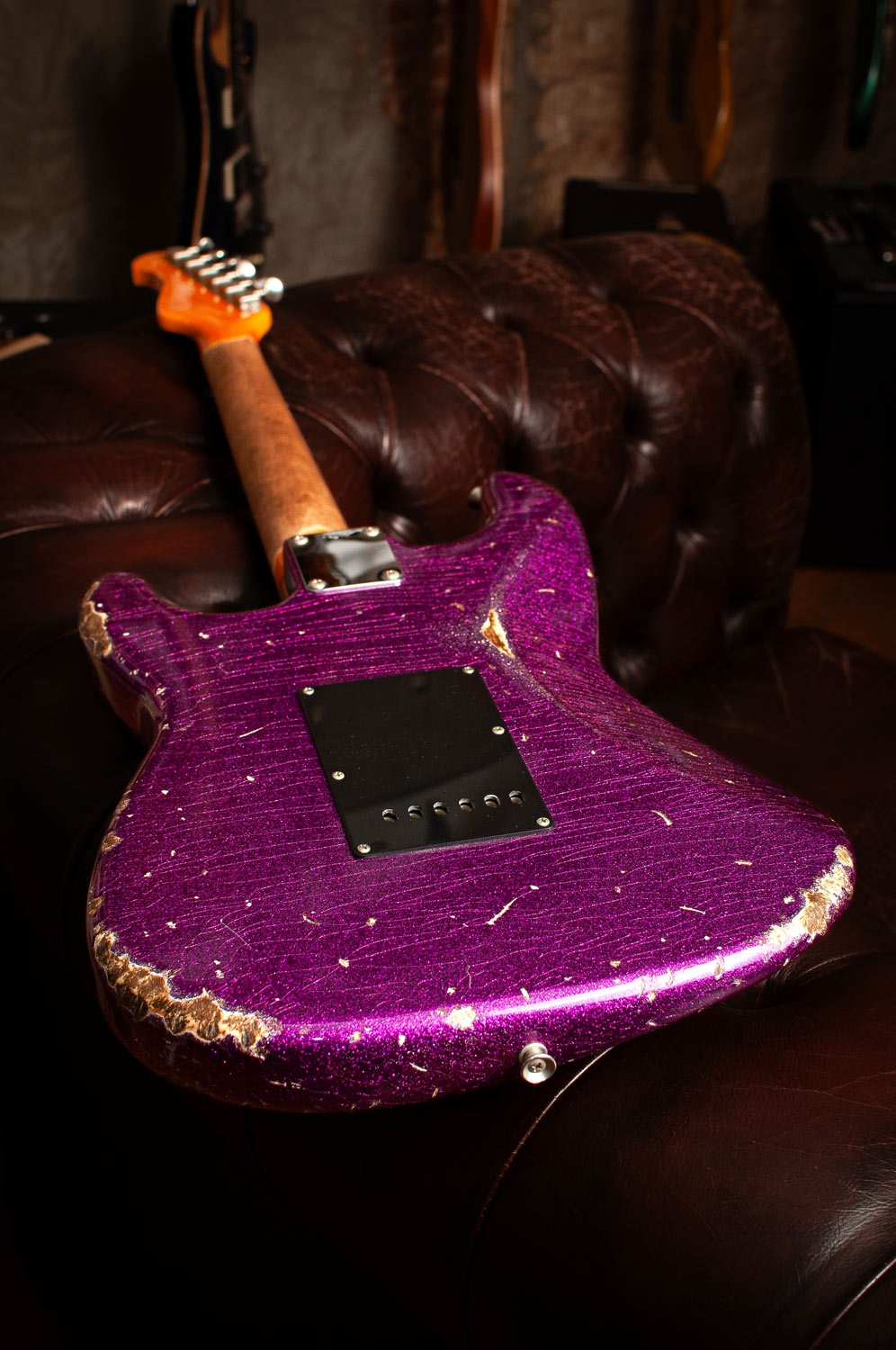 Del-Tone 60s S-style HSS Purple Haze Sparkle