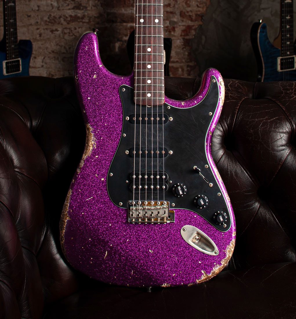 Del-Tone 60s S-style HSS Purple Haze Sparkle