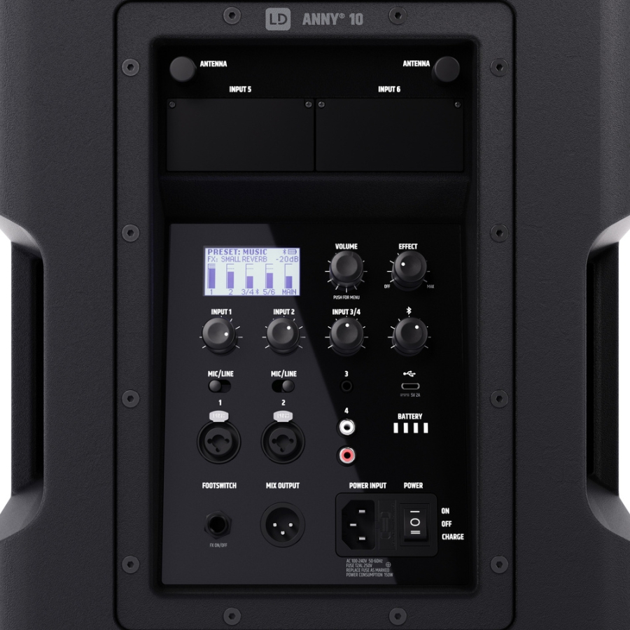 LD Systems ANNY10 P.A accu Luidspreker met mixer en Bluetooth