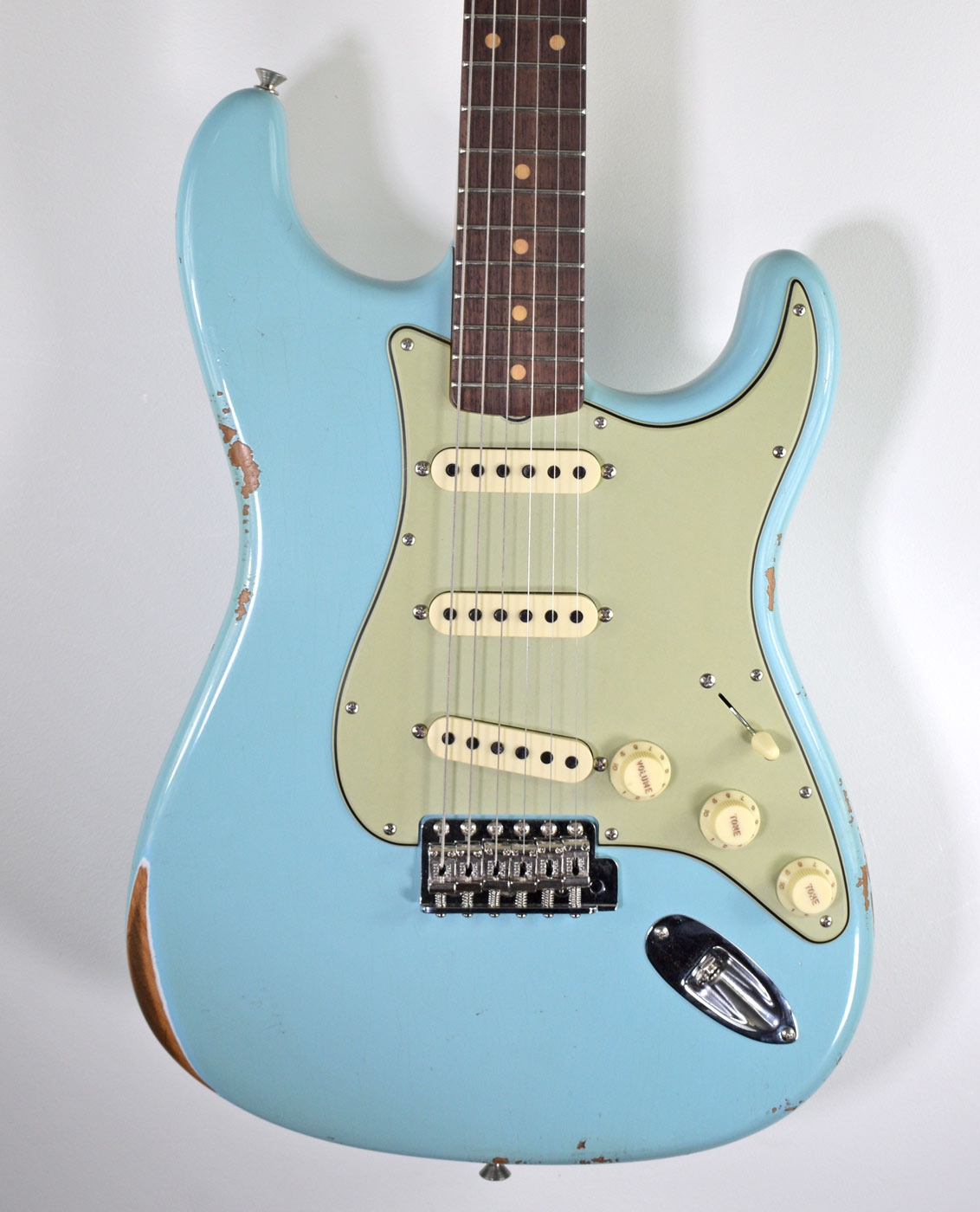 Fender Custom Shop Late 62 Strat Relic Faded Daphne Blue